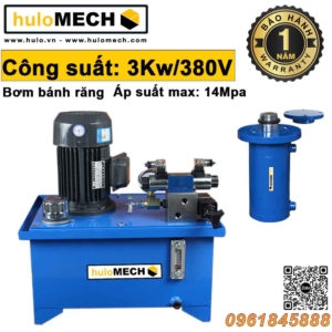 Bộ Nguồn Thủy Lực 3KW-380V – Trạm Nguồn Bơm bánh răng 14 mpa 1 van điều khiển